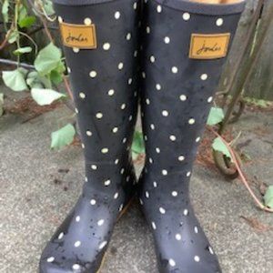 Polka Dot Joules Rain Boots-Size 9